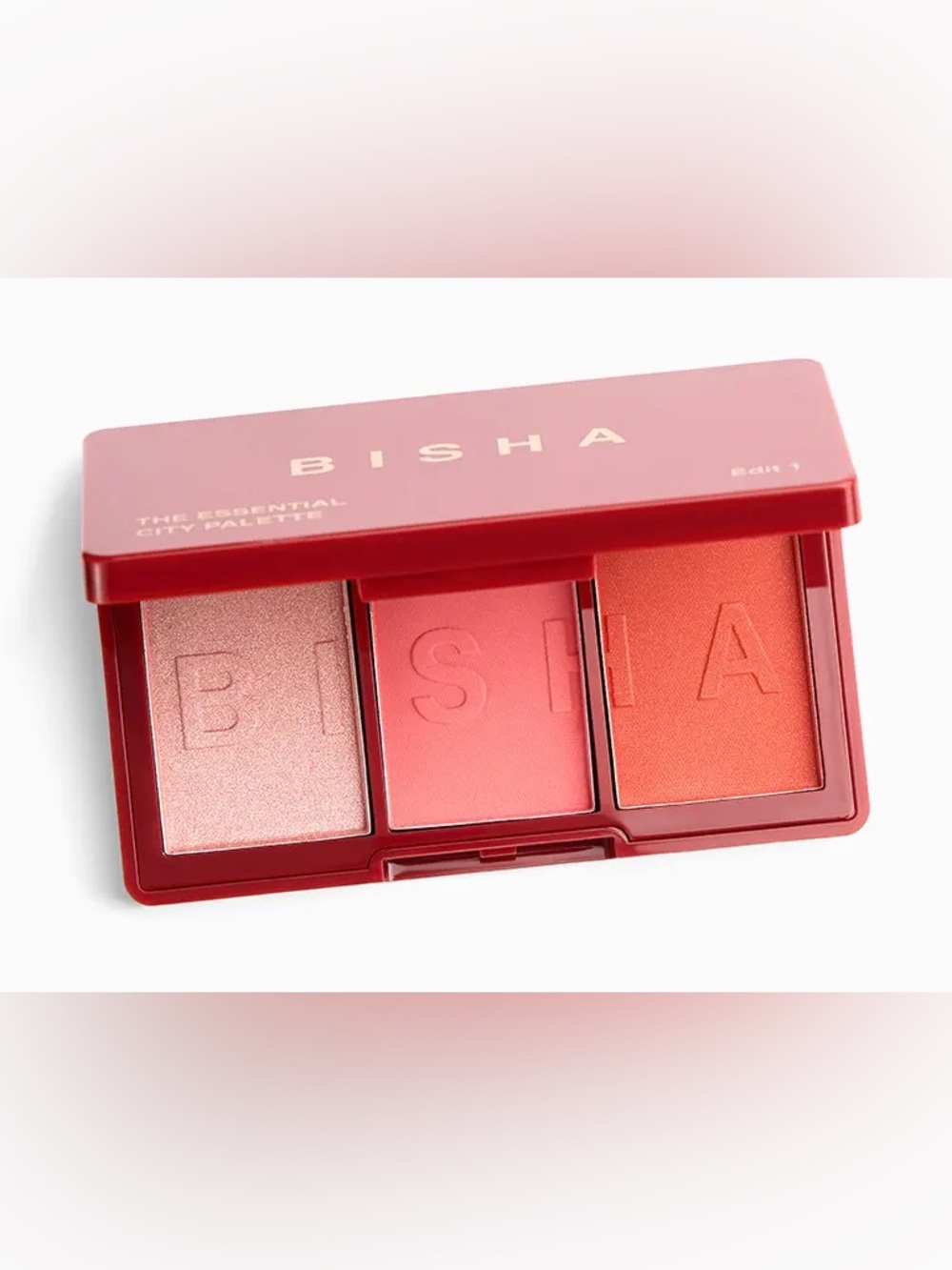 BISHA Three-Shade Blush Trio The Essential City Palette Edit 1 Glam BNIB